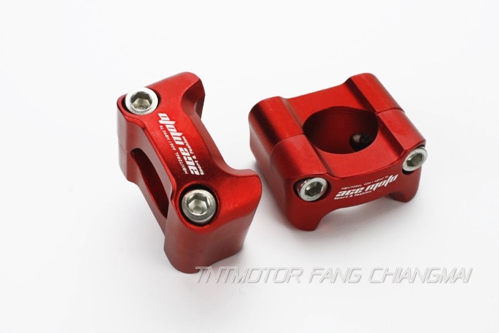 adapter from 22.2mm to 28.6mm. Handlebar Heightening. 30mm rise. ACE MOTO