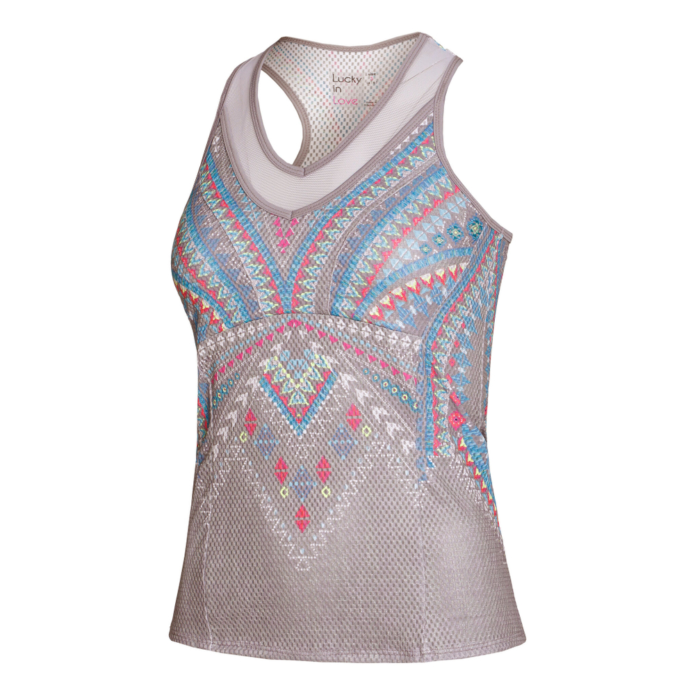 Женская теннисная майка Lucky in Love Desert Vibes Tank Top Women - Grey, Multicoloured