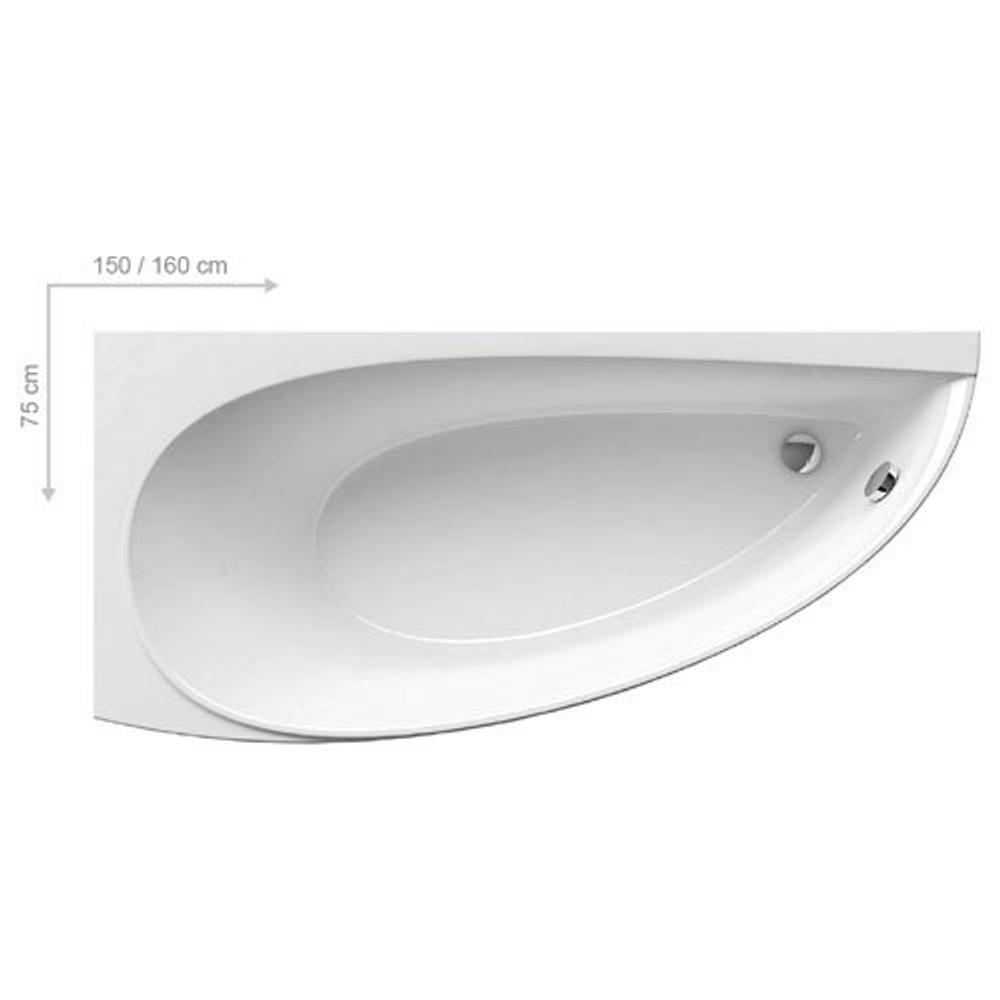 Ванна акриловая Ravak Avocado 150  150х75см.