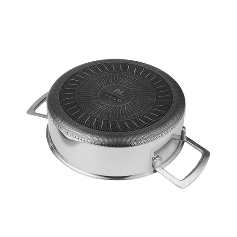 Кастрюля 1,7 л 20/18*12 см с крышкой New Kitchen Honeycombs нерж. с антиприг. покр. ИНДУКЦИЯ P.L.