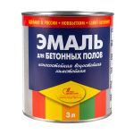 ЭМАЛЬ ДЛЯ БЕТОННЫХ ПОЛОВ СЕРАЯ 3 Л (1/6) НОВБЫТХИМ (Арт. 510)