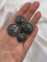 Пуговицы Герб11 серебро с чернением