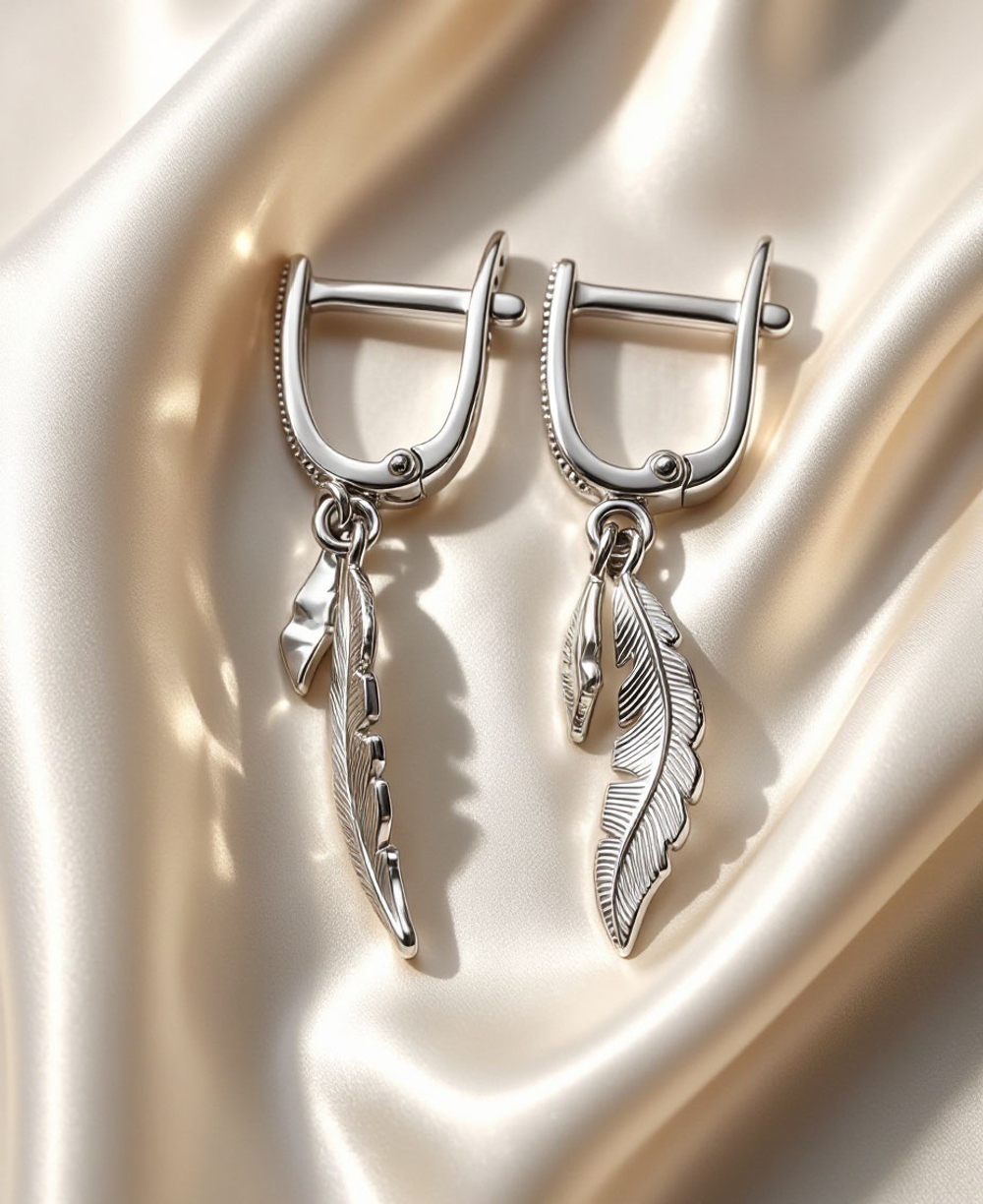 Ювелирные серьги из серебра 925 пробы