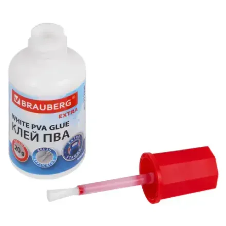 Клей ПВА 20г. Brauberg Extra, с кисточкой
