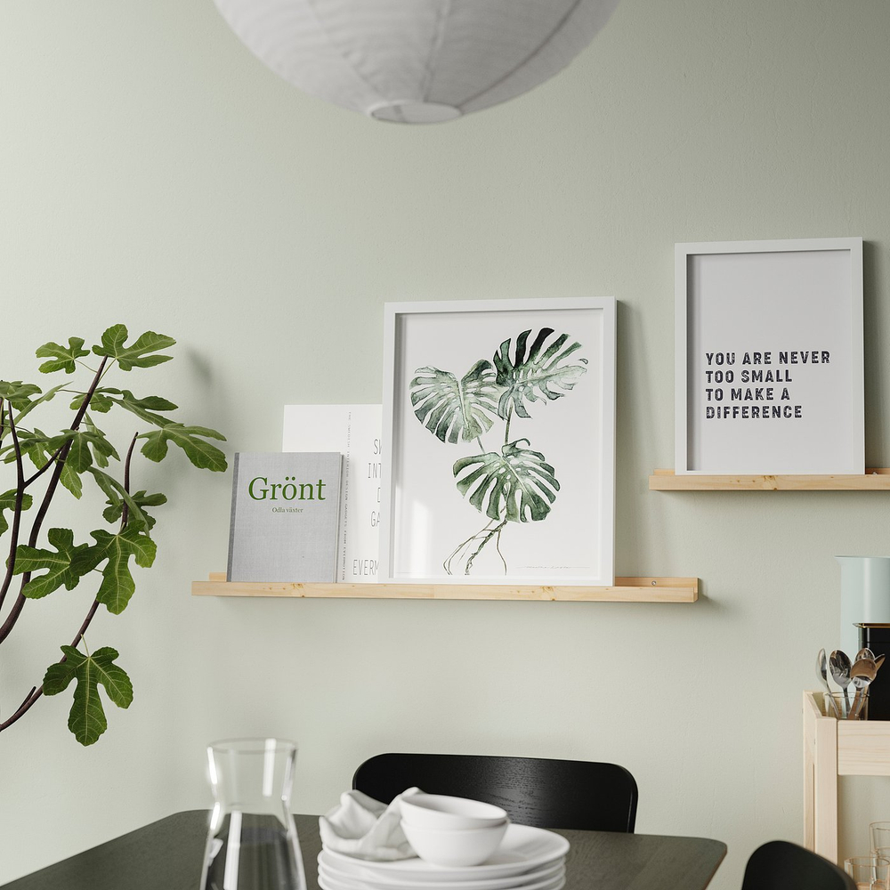 IKEA NORDHÄGG  (ИКЕА НОРДХЭГГ)  -  Полка для фотографий - сосна 45 см
