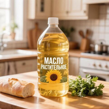 Масло растительное рафинированное дезодорированное 5 л.