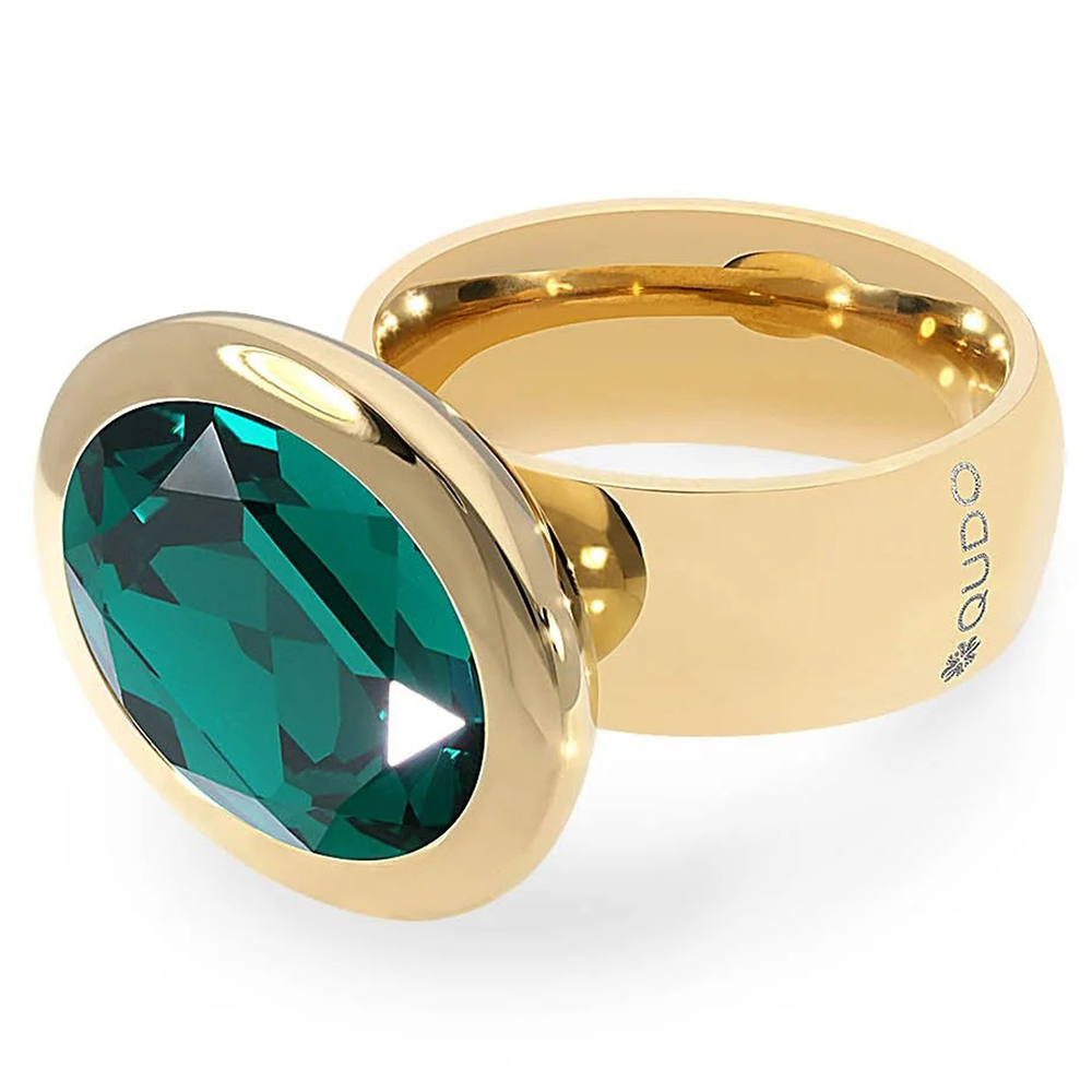 Кольцо Qudo TIVOLA big G emerald 17.8 мм 632329/17.8 G/G размер 17,8