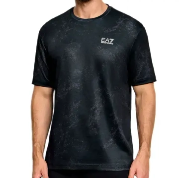 Мужская теннисная футболка EA7 Man Jersey - black fancy