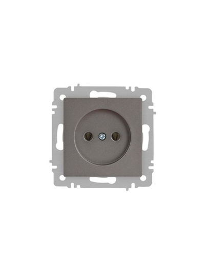 Розетка 1-м СП Accent 6-201-09 16А IP20 250В 2P титан Intro Б0063673