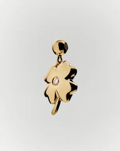 Подвеска-шарм Clover серебро 925 пробы покрытое золотом