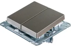 Выключатель Systeme Electric ATLASDESIGN 2-клавишный проходной шампань 38166