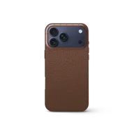 Чехол для iPhone 17 - Зернистая кожа - коричневый