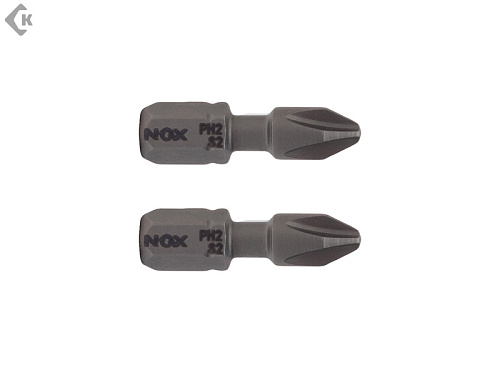 Бита Ph2- 25мм "STRONG" E6.3 torsion на карте (2шт) STRONG