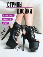 Стрипы двойки ботильоны обувь для pole dance танцев