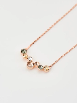 Колье-дуга Эльза с кристаллами Swarovski шампань
