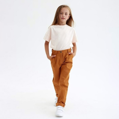 Брюки для девочек Casual collection KIDS, рыжий, р. 134 см 6535032 (MINAKU)