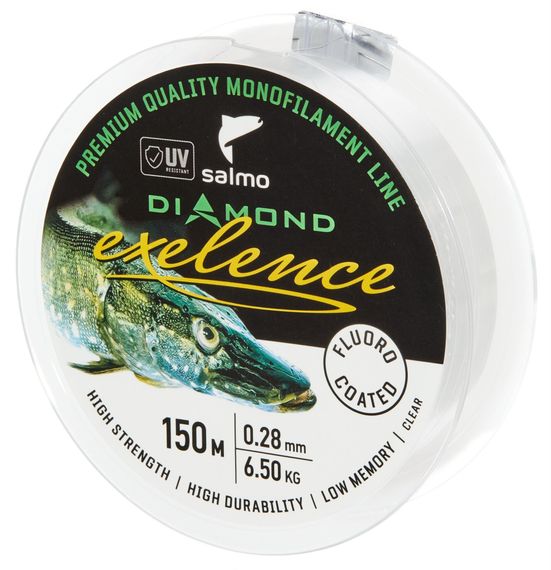 Леска монофильная Salmo Diamond EXELENCE FLUORO COATED Clear 150/028