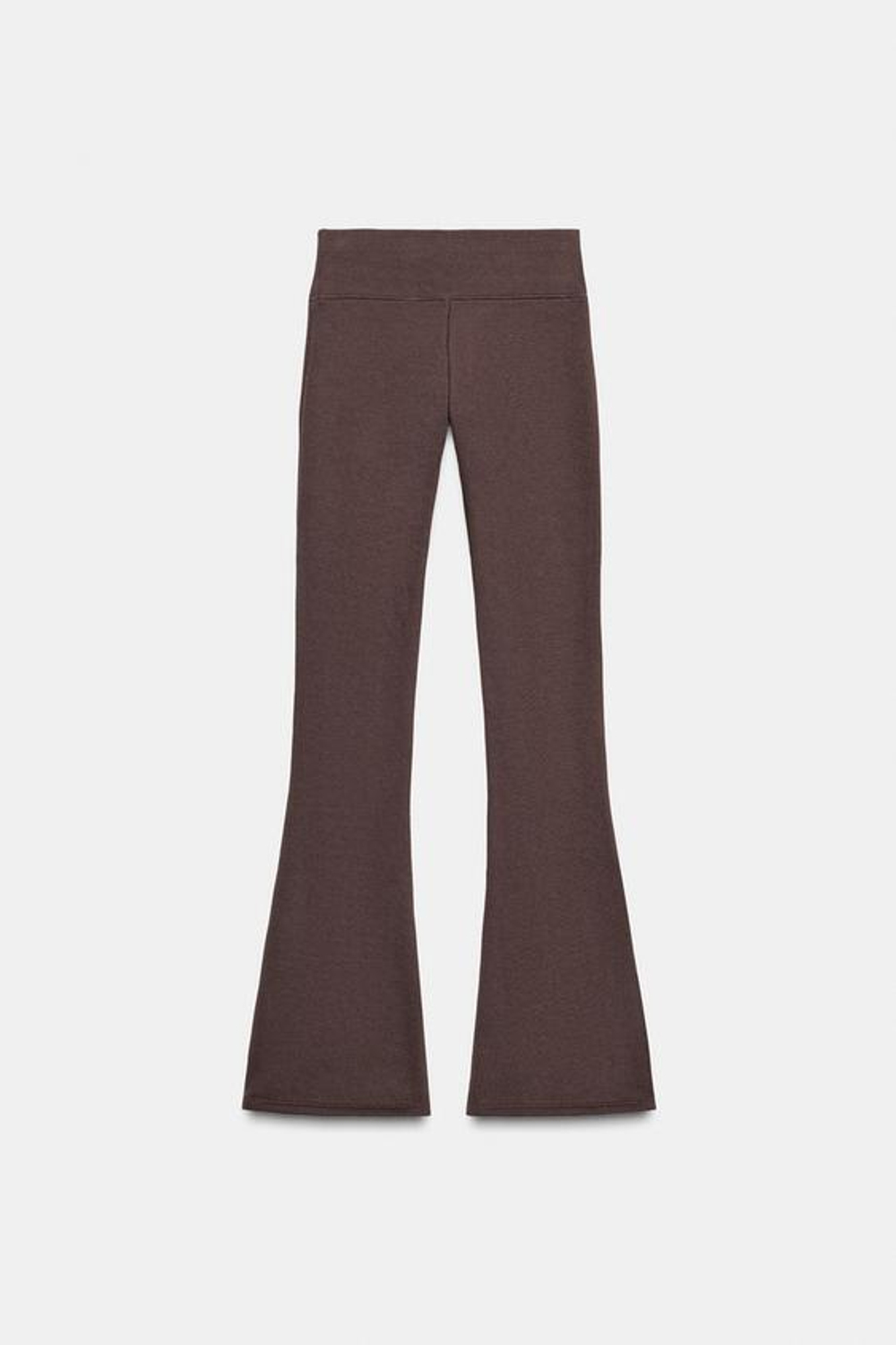 ZARA БРЮКИ FLARE ИЗ ФЛИСА, КОРИЧНЕВЫЙ