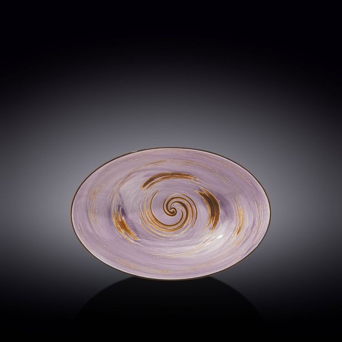 WILMAX Spiral Фарфоровый салатник овальный WL‑669740/A, 25x16.5x6 см, лавандовый WILMAX Spiral Фарфоровый салатник овальный WL‑669740/A, 25x16.5x6 см, лавандовый