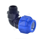 Отвод компрессионный ПЭ Дн 32х1/2"х90гр НР Ру16 VALFEX 1210012432012