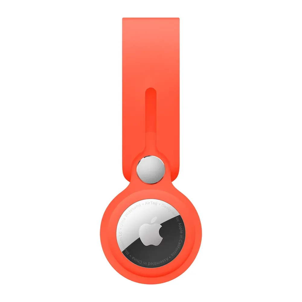 Полиуретановый брелок-подвеска Apple Loop для AirTag, Electric Orange (Солнечный апельсин)
