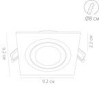 Точечный встраиваемый светильник Arte Lamp TARF A2168PL-1WH, 1хGU10