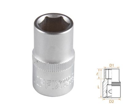 Цена на AFFIX (AF00040014) Головка торцевая стандартная шестигранная 1/2", 14 мм