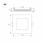 Светильник DL-172x172M-15W Day White (Arlight, IP40 Металл, 3 года)