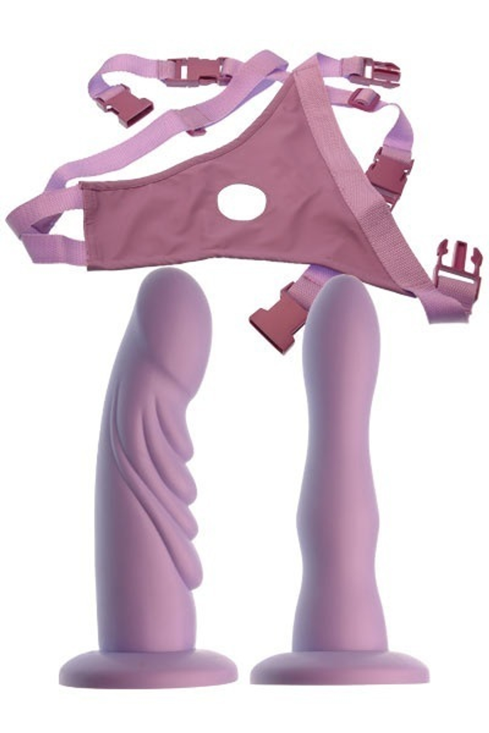 Женский страпон с 2 насадками-фаллосами