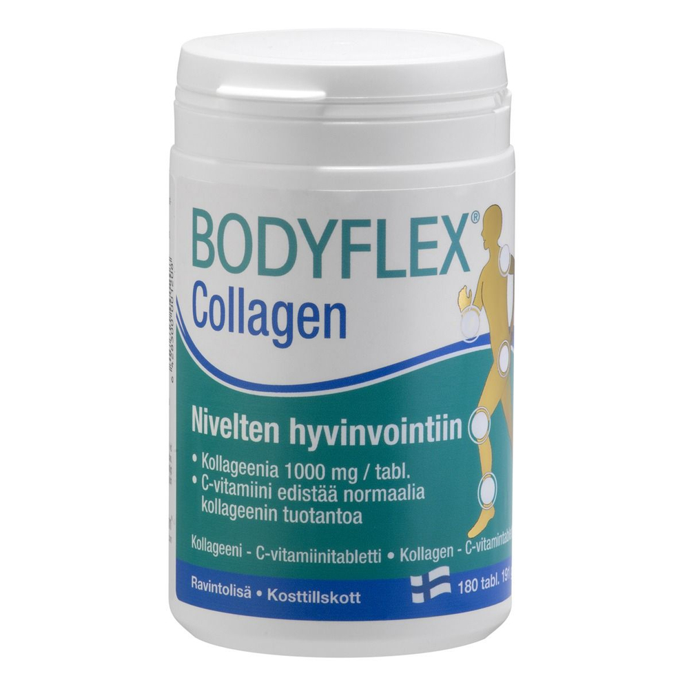 Bodyflex Collagen Коллаген витамин С в таблетках 180 таб. (из Финляндии)
