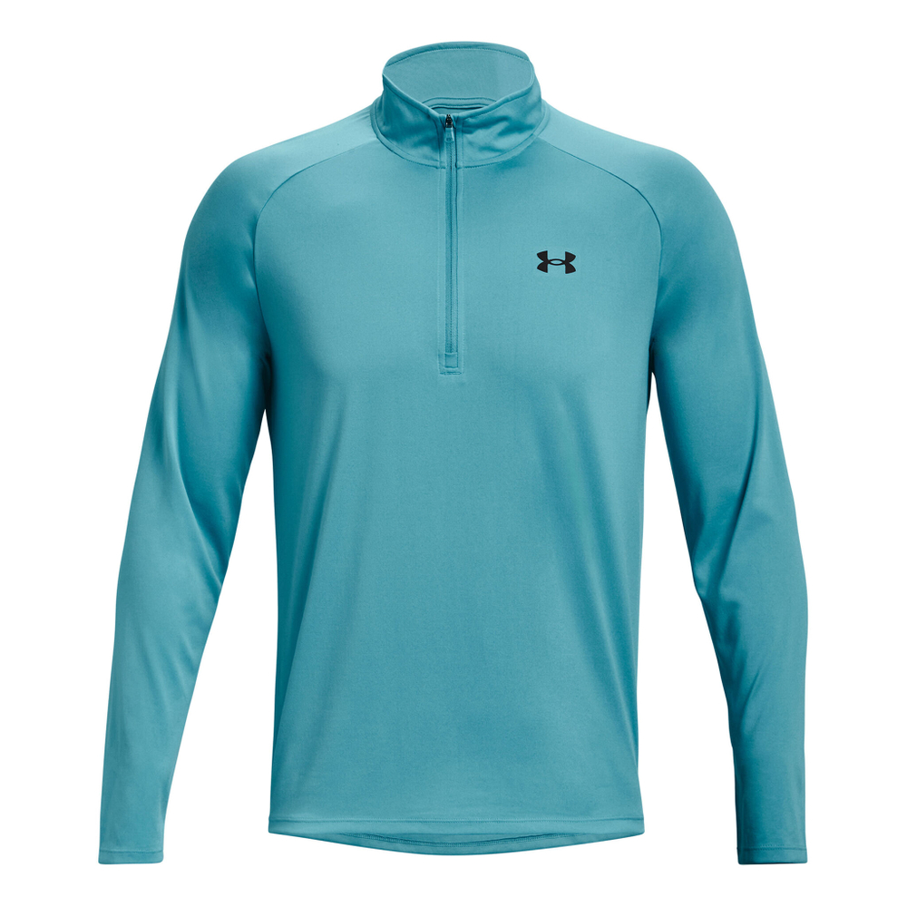 Мужское теннисное поло Under Armour Tech 2.0 Half-Zip Warm Up Long Sleeve Men - Turquoise