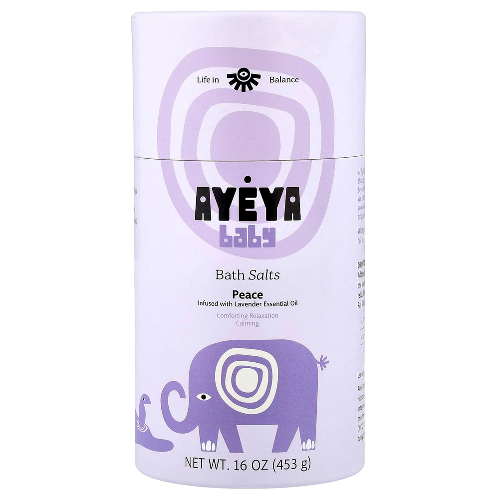 Ayeya, детская соль для ванн, лаванда, 453 г (16 унций)