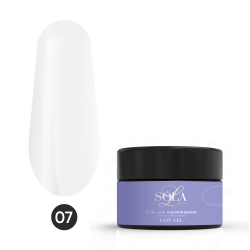 Sola Fast Gel 07 Гель для наращивания, белесо-сиреневый, 15гр