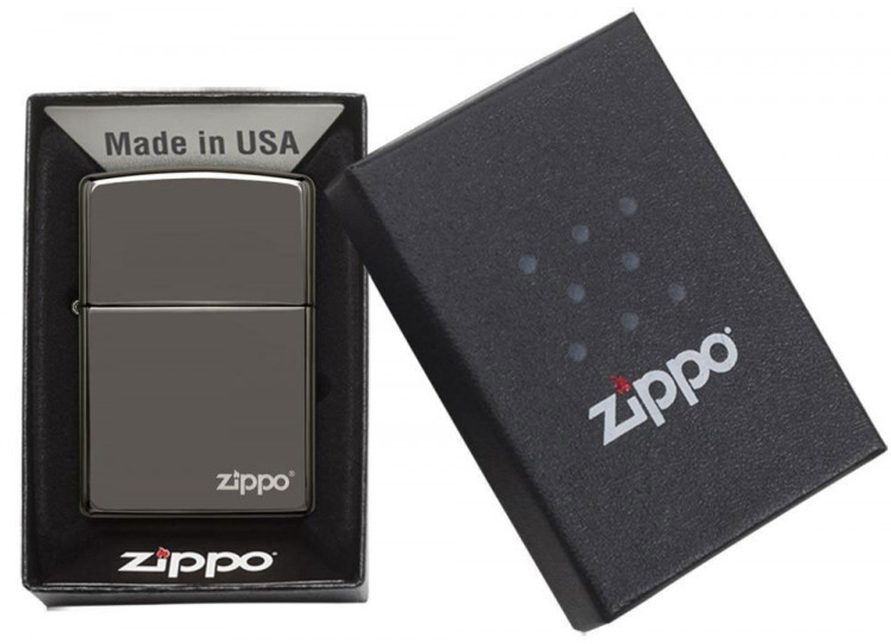 Зажигалка ZIPPO 150ZL Classic Black Ice® Zippo Logo