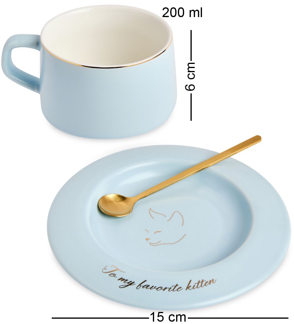 GAEM Art MUG-405/4 Чайная пара «Моей любимой кисуле»