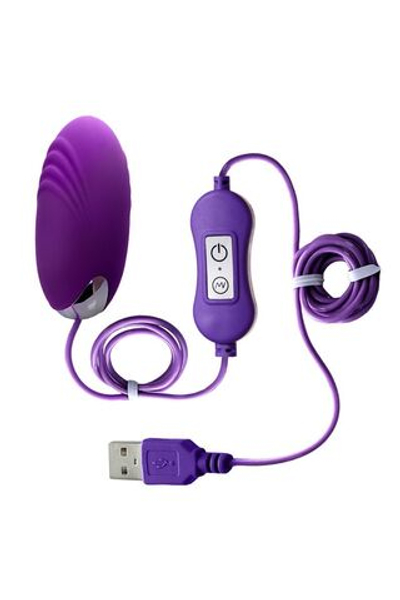 Фиолетовое виброяйцо с пультом управления A-Toys Cony, работающее от USB (Цвет: фиолетовый)