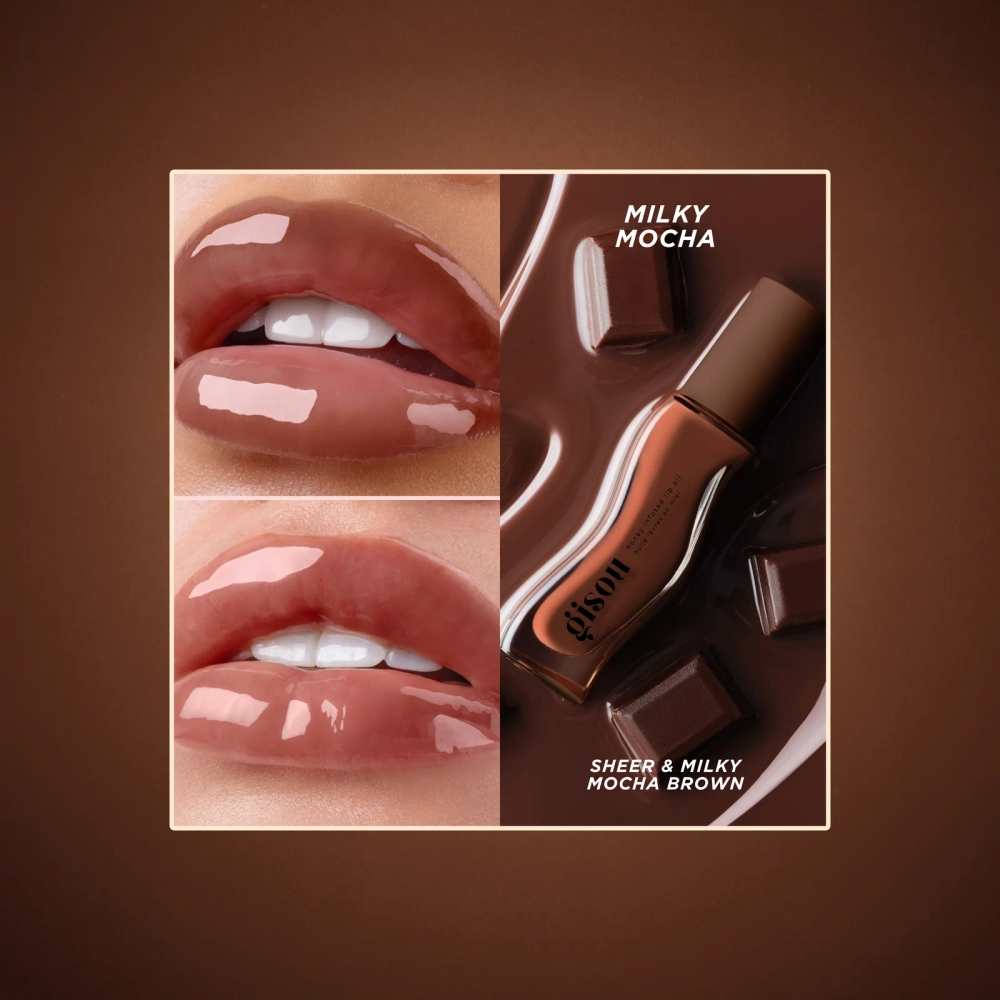 Масло для губ Gisou Honey Infused Lip Oil Milky Mocha