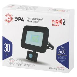 Прожектор светодиодный уличный ЭРА LPR-041-2-65K-030 30Вт 6500K IP65 рег ИК д/д гарантия 2 года | Прожекторы Стандарт