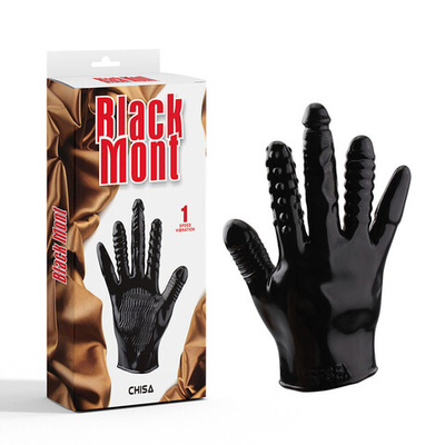 Стимулирующая перчатка "Black Mont" (Цвет: черный)