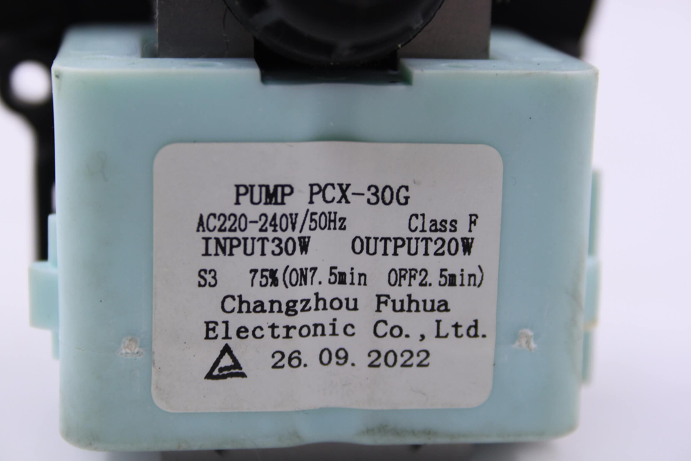 Помпа для стиральной машины PCX-30G (30W, на 3 винта, контакты спереди )