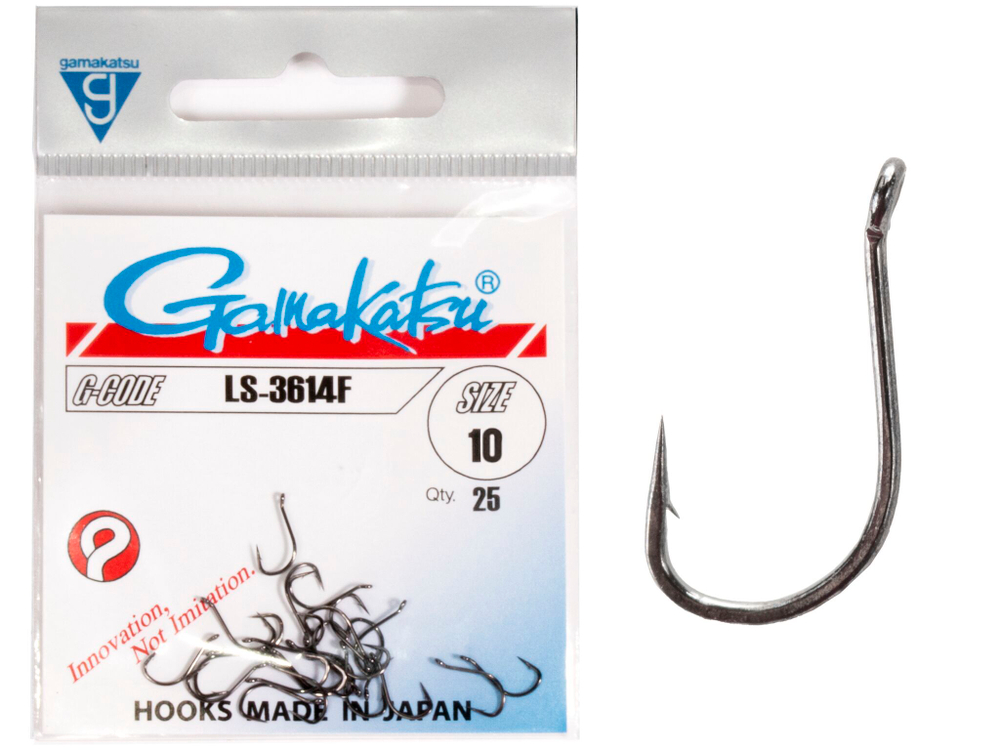 Крючки Gamakatsu LS-3614F HOOKS BRONZE разм. 10 25шт.