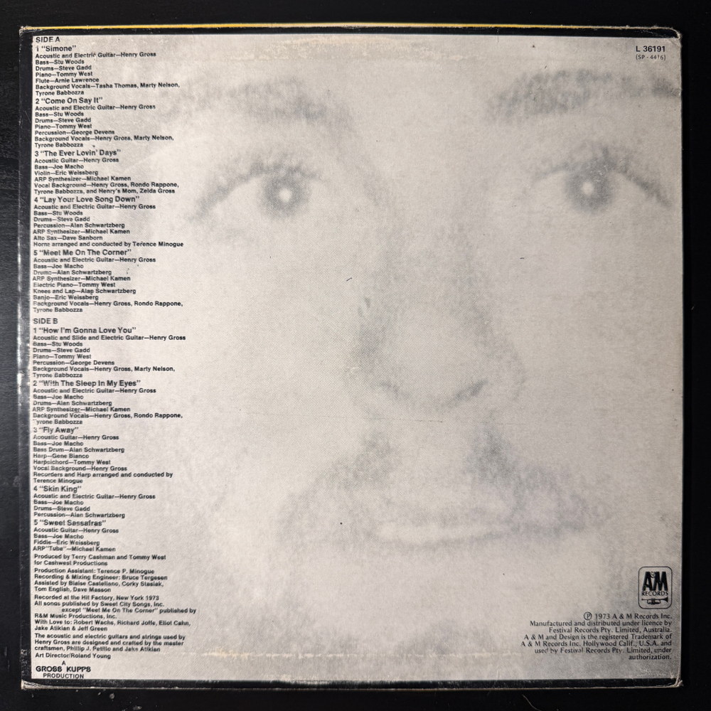 Henry Gross – Henry Gross (Новая зеландия 1977г.) Т