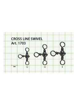 Вертлюжок рыболовный бочонок на три направления CROSS LINE SWIVEL 1703 №8