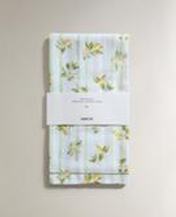ZARA HOME НАБОР КУХОННЫХ ПОЛОТЕНЕЦ ИЗ ХЛОПКА С ЛИМОНАМИ (2 ШТ.), ЗЕЛЕНЫЙ
