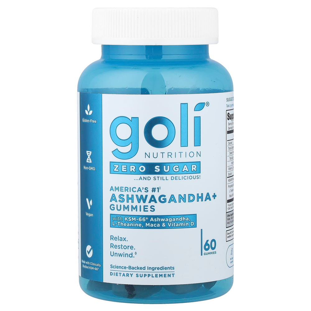 Goli Nutrition, ашваганда+, 60 жевательных конфет