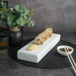 Блюдо прямоугольное 33*10 см h4 см брусок для закусок White Matt Panasia P.L. Proff Cuisine [1]