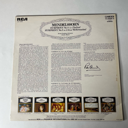Винтажная виниловая пластинка LP Mendelssohn Мендельсон, Boston Symphony Orchestra, Charles Munch, Symphony No. 4 In A Italian, Symphony No. 5 In D Minor Reformation (Англия 1960)