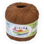 Пряжа Alpina Lily / уп.10 мот. по 50г, 175м, 037 св.коричневый