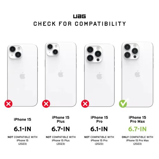 Чехол с поддержкой MAGSAFE Uag Plyo для iPhone 15 Pro MAX 6.7", цвет прозрачный/розовое золото (Ice/Rose Gold)