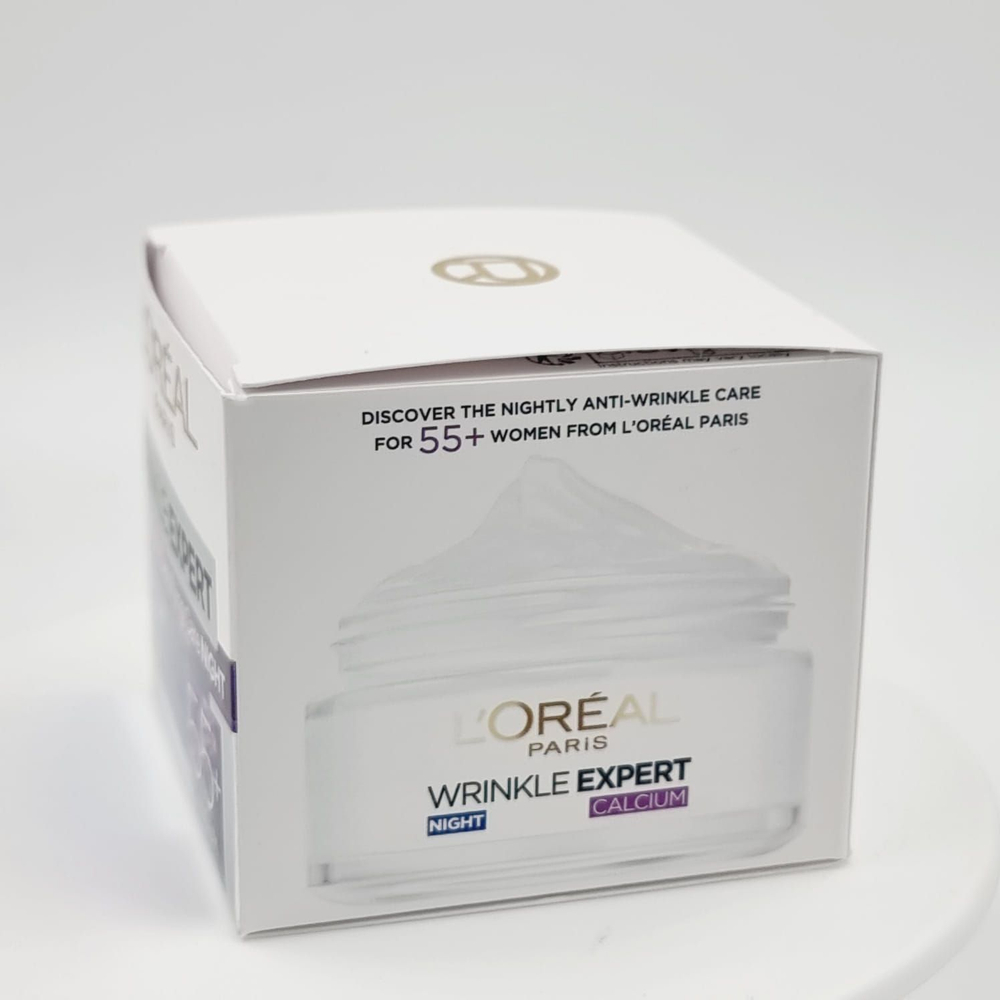 Крем ночной с кальцием Wrinkle Expert 55+ с маслом из косточек абрикоса 50 мл (Франция)